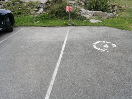 E-Parkplatz am südlichsten Punkt Norwegens