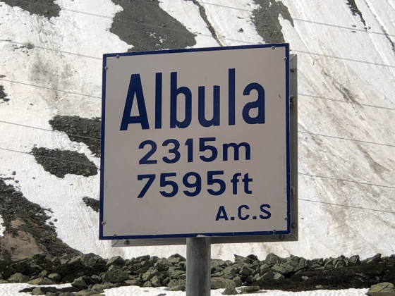 1. Halt Albulapass nach ca. 100km Autobahn mit ca. 140kmh