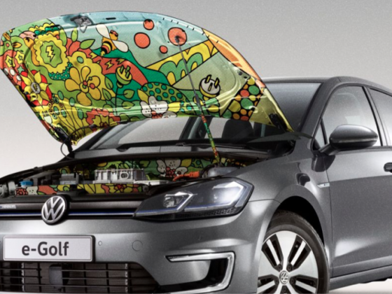 eGolf flower power  (Volkswagen.co.nz)